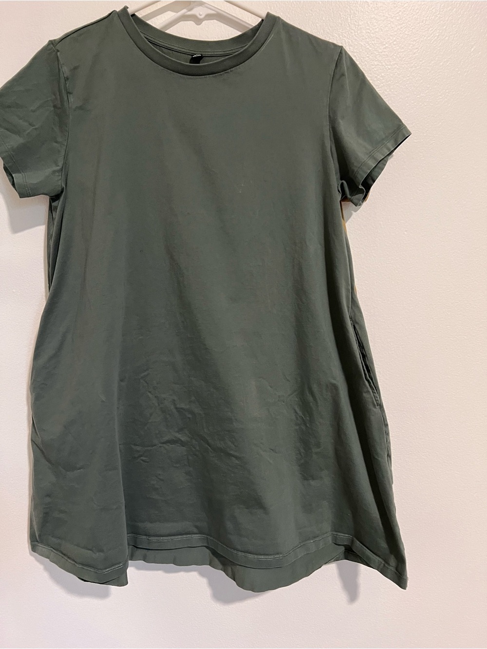 Uniqlo set of TWO A-Line Tunic Dresses, sizes S and L, green&brownish - Picture 10 of 11